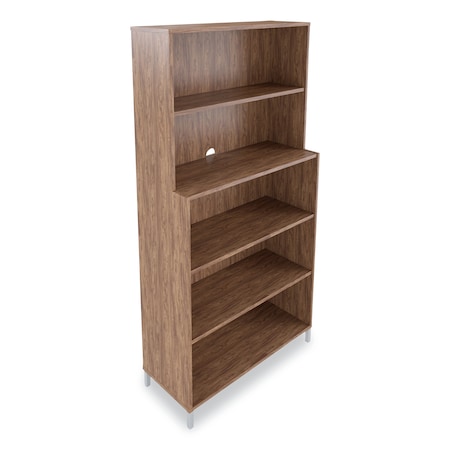 Union & Scale Essentials Laminate Bookcase, Five-Shelf, 35.8 x 14.9 x 72, Espresso UN56975